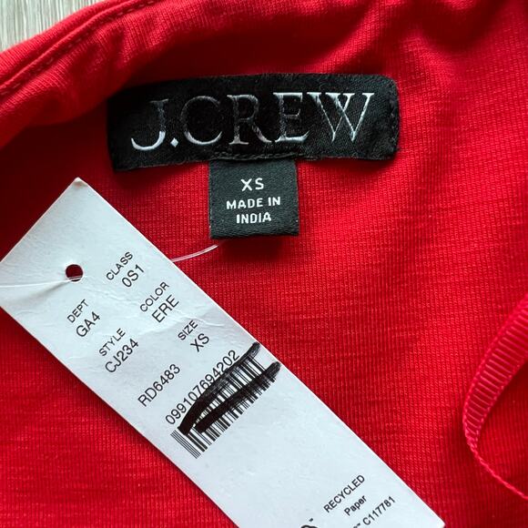 J Crew Mixy Dress Strapless XS Red FLAWS - Picture 2 of 16